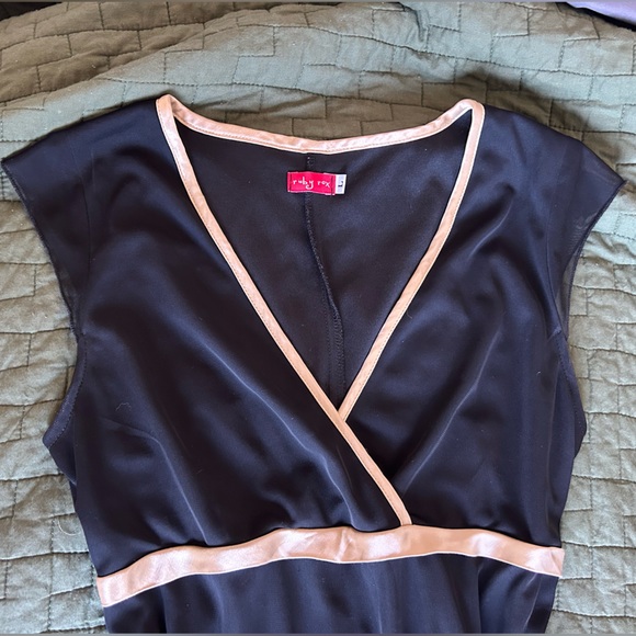 Ruby Rox Black and Cream Midi Dress - Picture 2 of 3